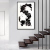 Buy black and white minimalist painting by Paresh Nrshinga for your office, modern large art for modern interiors