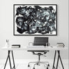 Elevate your space with the bold elegance of "Defining Moment I", an original black-and-white abstract painting that exudes contemporary sophistication. abstract art for sale, modern paintings for sale