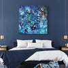 modern blue abstract canvas painting for living room by Paresh Nrshinga Abstract Art