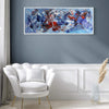 discover original abstract painting by Paresh Nrshinga Blue Harmony 18"x48" - Paresh Nrshinga Abstract Art, beautiful modern art for modern home, statement paintings for office