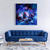 Buy blue canvas art for your home, living room art, original canvas paintings, buy paintings - Catch a Star 100x100cm - Paresh Nrshinga Abstract Art