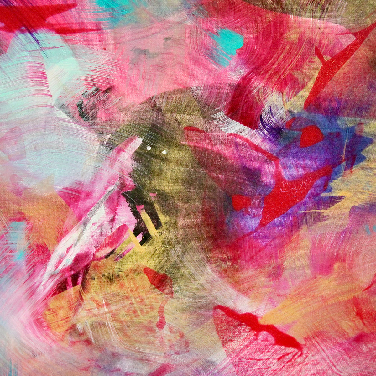 Large modern abstract painting for the dining room wall
