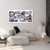 Buy abstract art online silver grey canvas, luxury wall decor, handmade painting