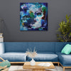 buy modern art for your office or home, explore large abstract art collection of modern art, contemporary painting, Blue Haven 40"x40" - Paresh Nrshinga Abstract Art