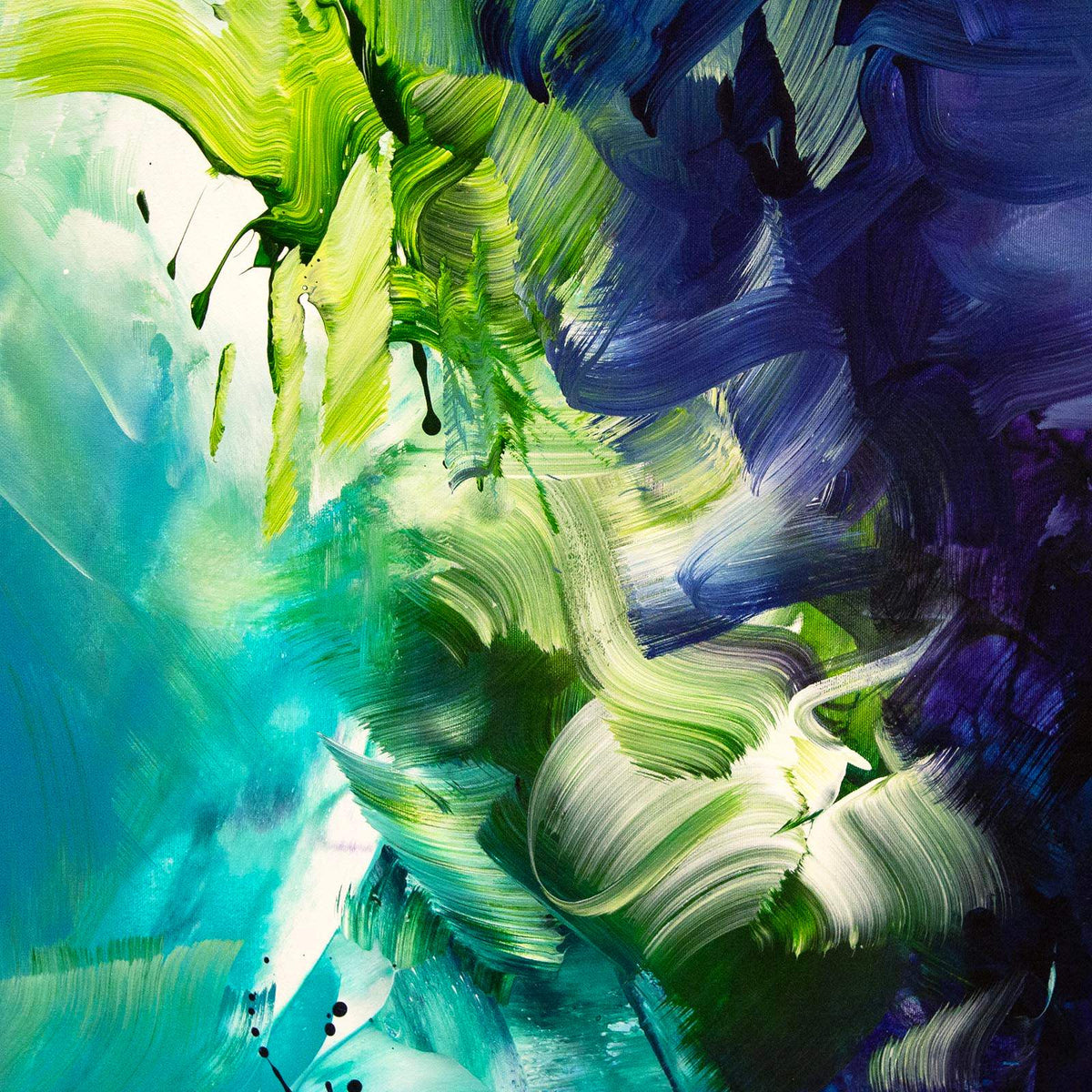 contemporary blue abstract artwork large format - Paresh Nrshinga Abstract Art
