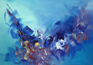 Enchanted Waves I 28”x40” - Paresh Nrshinga Abstract Art