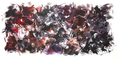 Modern panoramic abstract canvas artwork for home interior