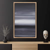 Modern taupe and charcoal abstract canvas artwork for commercial spaces