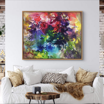 Multicolour Art | Tropical Garden 44x55” - Paresh Nrshinga Abstract Art