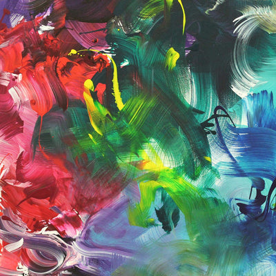 Multicolour Art | Tropical Garden 44x55” - Paresh Nrshinga Abstract Art