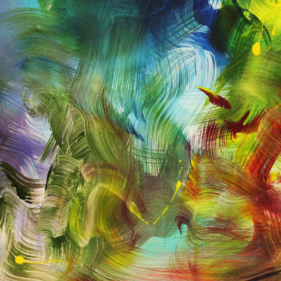 Multicolour Art | Tropical Garden 44x55” - Paresh Nrshinga Abstract Art