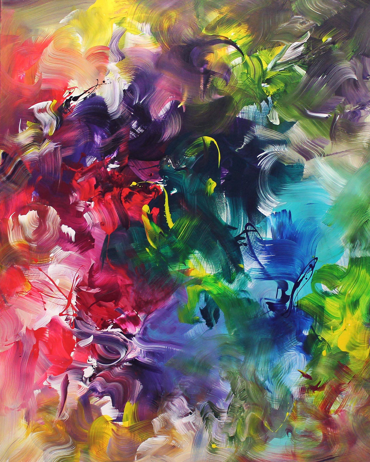 Multicolour Art | Tropical Garden 44x55” - Paresh Nrshinga Abstract Art