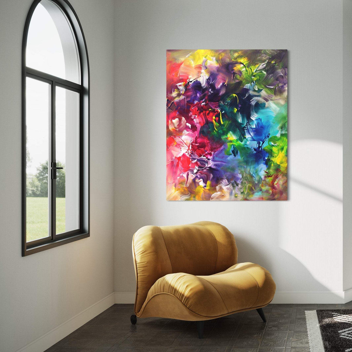 Multicolour Art | Tropical Garden 44x55” - Paresh Nrshinga Abstract Art