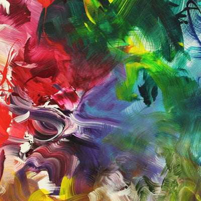 Multicolour Art | Tropical Garden 44x55” - Paresh Nrshinga Abstract Art