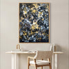 Dance Of Lights, original Bronze, Brown, Gold abstract painting by Paresh Nrshinga displayed in a contemporary interior.