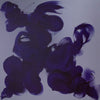 Deep Fluidity, original Blue, Indigo, Red abstract painting by Paresh Nrshinga.