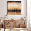 Delta Dawn (mixed media), original Brown, Gold abstract painting by Paresh Nrshinga.