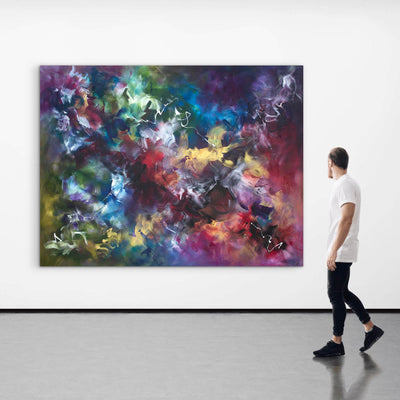 statement abstract painting enhancing minimalist decor