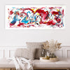 Extra large abstract paintings for living room, buy original art, canvas wall art for office, Dreams Like This 20”x48” - Paresh Nrshinga Abstract Art