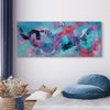 Extra Large Abstract wall Art UK for modern interiors, are you looking for contemporary paintings for your home, buy with confidence, art by Paresh nrshinga, Dreamcatcher 30”x72” - Paresh Nrshinga Abstract Art