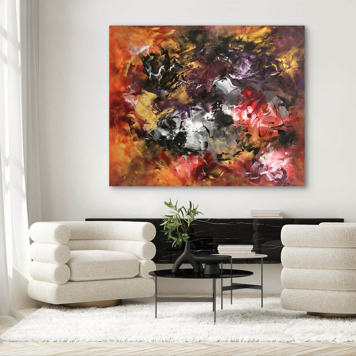 The World To Come by Paresh Nrshinga displayed in a contemporary interior