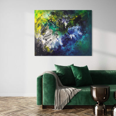 Extra Large Painting | Chasing The Sunshine 44x55" - Paresh Nrshinga Abstract Art
