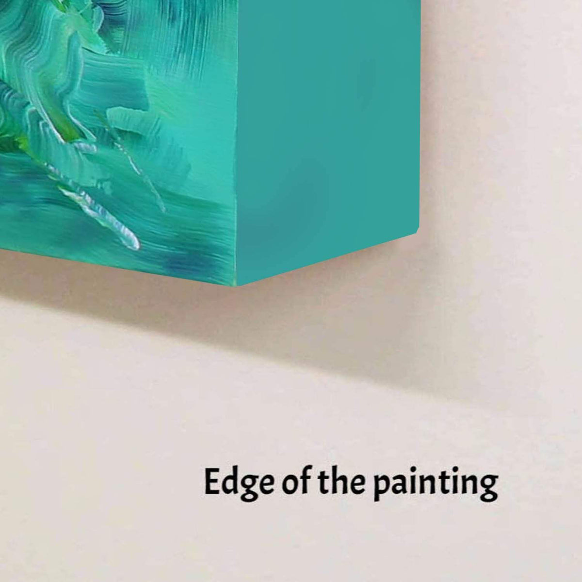 Teal Painting | Emerald Waves 100x100cm - Paresh Nrshinga Abstract Art