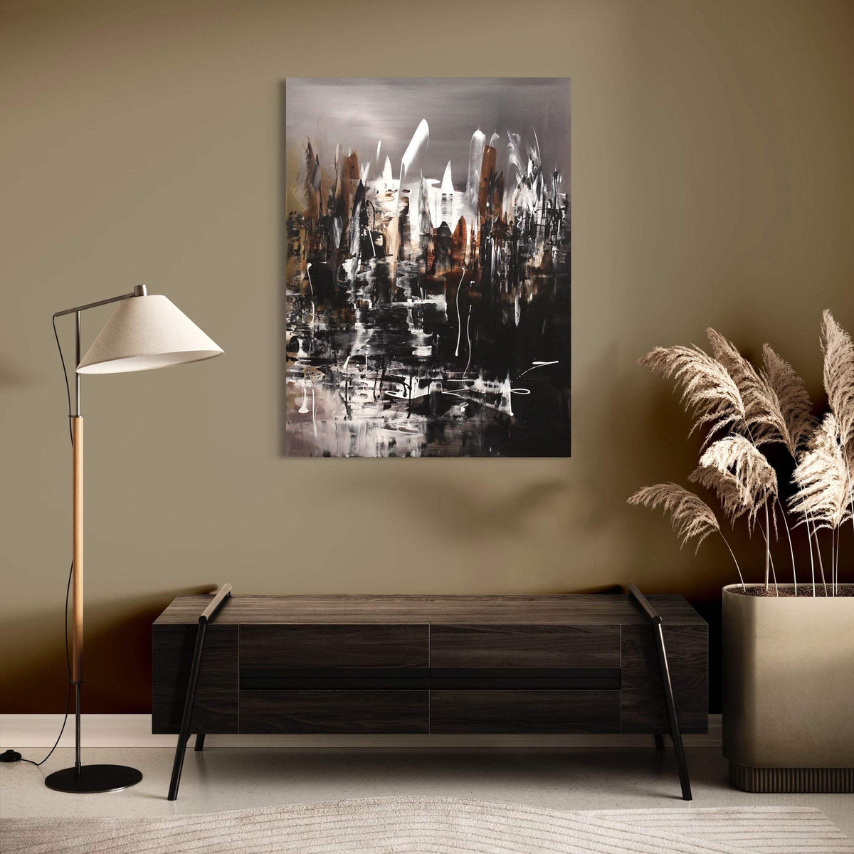 Urban Nocturnelle 36”x48” - Paresh Nrshinga Abstract Art