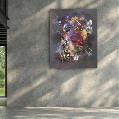 Contemporary abstract wall art, extra large fluid painting ideal for living room or office
