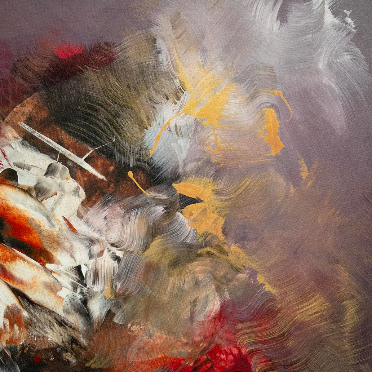 Designer contemporary abstract painting for office reception
