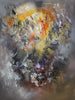 Golden Shadows, original Bronze, Brown, Gold abstract painting by Paresh Nrshinga.