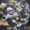 Golden Snowflakes, original Bronze, Brown abstract painting by Paresh Nrshinga.