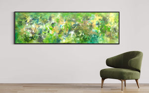 Emerald Symphony 24”x80” - Paresh Nrshinga Abstract Art