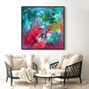 Buy extra large abstract painting, large canvas art for sale, modern paintings for your home, office art, London artists, large canvas paintings, original art, Dancing In The Rain 100x100cm - Paresh Nrshinga Abstract Art