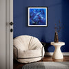 blue abstract art print