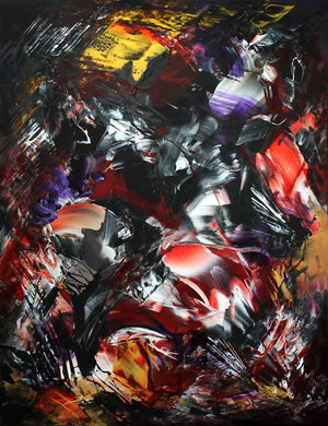 large abstract art for living room, modern paintings, large canvas art, living room art, wall decor, Eternal Note I 100x130cm - Paresh Nrshinga Abstract Art