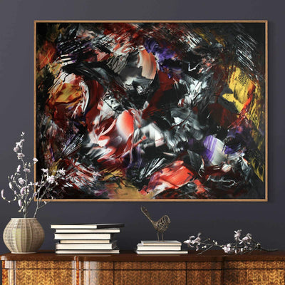 Abstract Expression | Vibrant Interplay 100x130cm

This striking abstract painting showcases a dynamic composition of bold, colorful brushstrokes and expressive textures. The vibrant interplay of colors and shapes creates a captivating and emotive visual experience, making it a striking addition to any modern or contemporary art collection.
