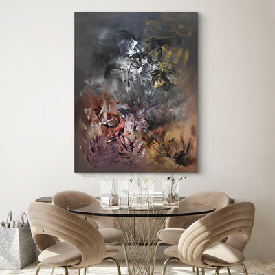 Mocha Symphony | Abstract Floral Art | Captivating modern painting for minimalist home decor