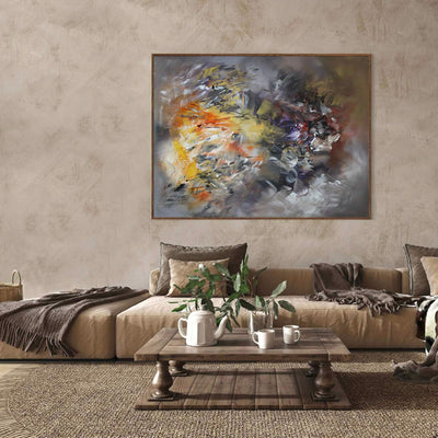Golden Shadows 36"x48" - Paresh Nrshinga Abstract Art