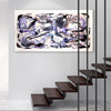 Large abstract painting silver grey for living room, 32x60 inch canvas art, buy original