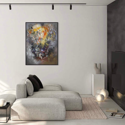 Golden Shadows 36"x48" - Paresh Nrshinga Abstract Art