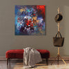 A Whole New World - Paresh Nrshinga Abstract Art, blue and red canvas paintings for sale, large original artwork for living room, office abstract painting, large canvas art for sale