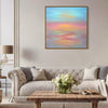 Vibrant Abstract Seascape | Framed Artwork for Living Room