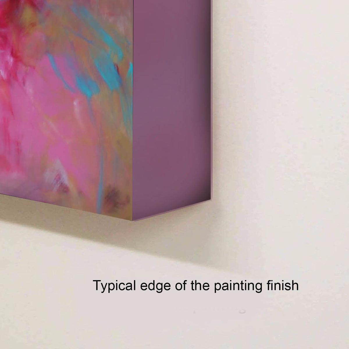 Whispers Of Light by Paresh Nrshinga, rose, magenta and violet abstract painting, another view of the artwork