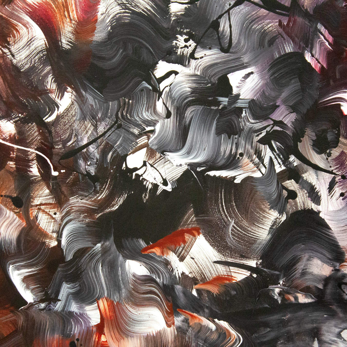 Contemporary abstract painting with layered movement