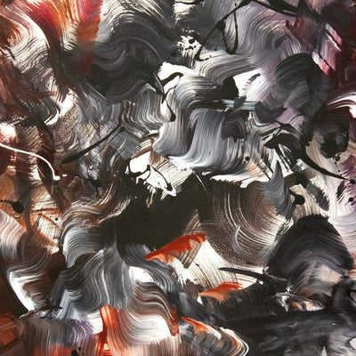 Contemporary abstract painting with layered movement