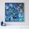 large ocean abstract wall art in blue and teal by Paresh Nrshinga Abstract Art