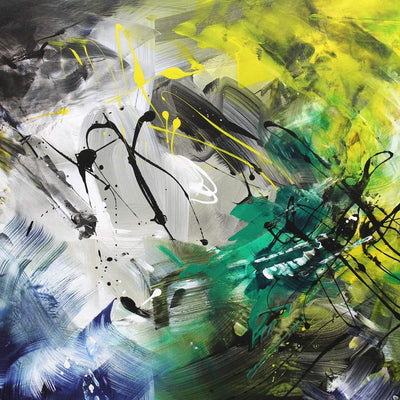 Extra Large Painting | Chasing The Sunshine 44x55" - Paresh Nrshinga Abstract Art