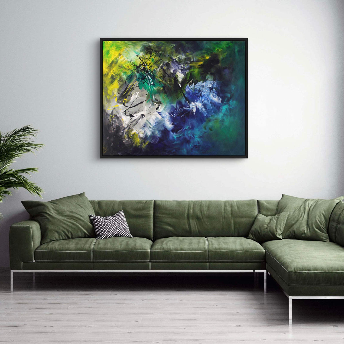 Extra Large Painting | Chasing The Sunshine 44x55" - Paresh Nrshinga Abstract Art