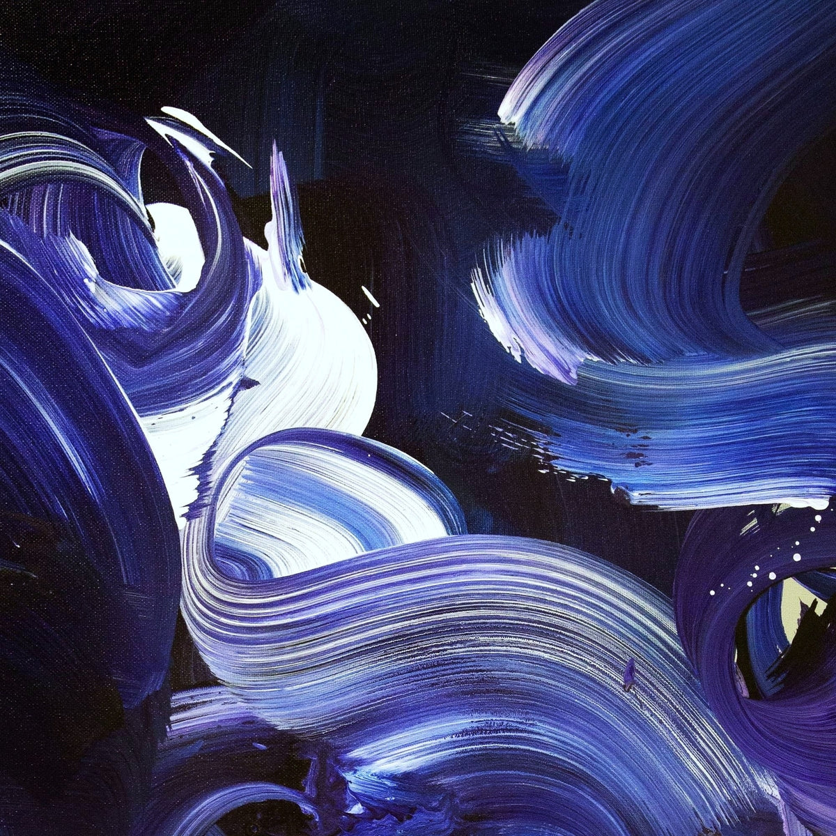Dynamic Blue Abstract Canvas Art large-square-abstract-paintings-